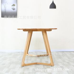舜伊工贸橡木实桌木餐原条现代简约饭木sy-Cz555桌家用小户型吃饭