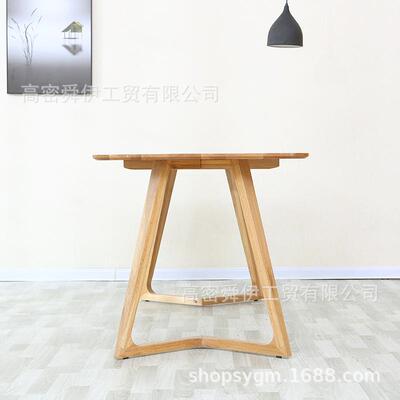 舜伊工贸橡木实桌木餐原条现代简约饭木sy-Cz555桌家用小户型吃饭