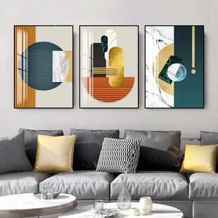 海沙景三联画客厅装饰画现AIM简约大山水壁画代风景发背景气画挂