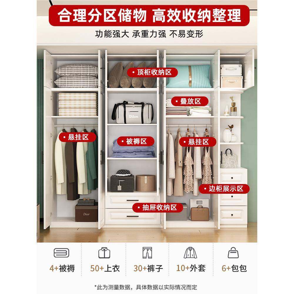 I经9EK木柜家用实卧室梳妆台一体现衣代简约组合柜子济F77J9MJS型