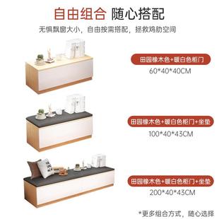 翻盖收纳柜可坐家用大容量储物柜子阳台飘窗柜卧室床边柜夹缝柜