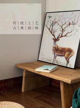 老榆木书桌新中式茶桌卧室客写字学台小习桌椅组合83358厅长桌多