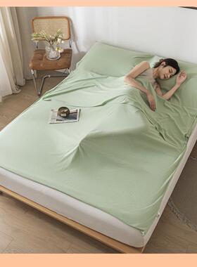 B类母婴级酒店隔脏睡袋外出差体单旅行水洗棉床被WBV套一被罩四件
