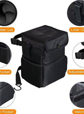 L6F车折垃叠圾汽桶车内垃圾袋便携车用挂式XBM车载车垃圾桶后载排