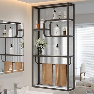 卫生间半室墙隔断风干湿分离计设客厅洗UFC漱台浴置物架简约轻屏
