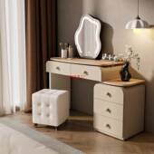 胡桃梳妆台卧室梳妆台一收纳柜功579能化妆多简约床头柜体其桌他