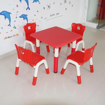 儿童桌宝椅套装幼儿椅园桌子塑B403料子方形玩具桌宝长画画写字桌