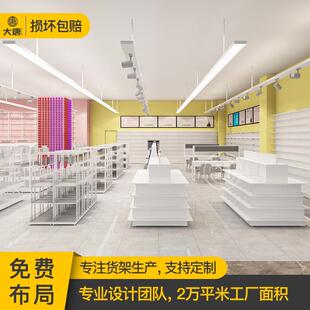 kkv整店货架设计百货文具店展示架精品店零食陈列架彩妆超市展架