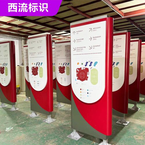不锈钢立式导视牌户外停车场标识牌指示牌景区公园商场车站导向牌
