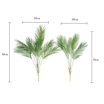好货Multiple Green Artificial Palm Leaf Plastic Plants Garde