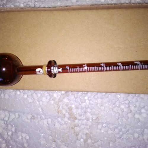 极速1633A级微量滴定管2ml 棕色夹式微量滴定管飞休式 纯手工刻度