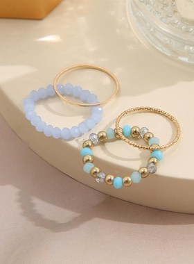 Fashion 4 piece ring rings women set girl4件套指环女 戒指