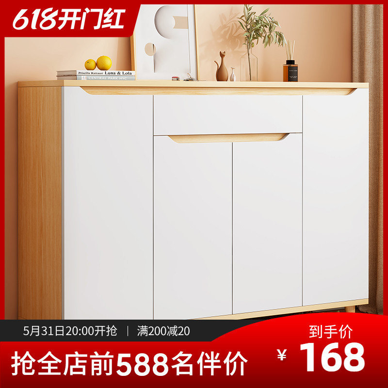 鞋柜家用门口楼道外置物柜入户玄关柜实木腿经济型简易进门鞋架子