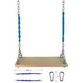 极速铁链实木坐板秋千户外家用木板庭院儿童秋千板成人双人荡秋千