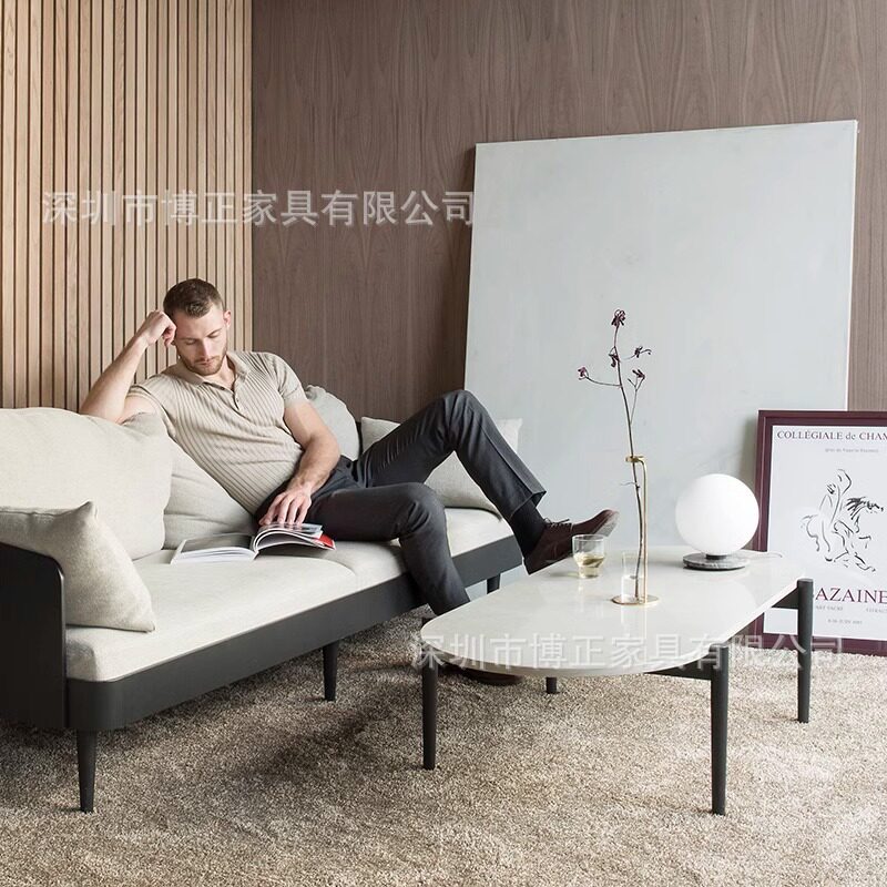 北欧设计师系列大理石实木咖啡桌