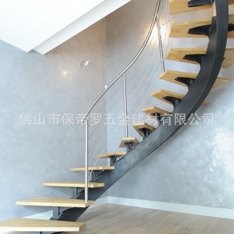 保帝罗不锈钢钢木楼梯扶手栏杆