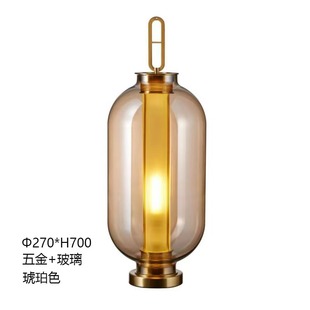 后现代设计师茶室咖啡厅日式创意玻璃台灯卧室餐厅吧台玻璃款吊灯