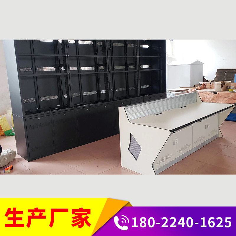 供应安防监控电视墙电力监控指挥中心双联四联五连机柜设备操作台