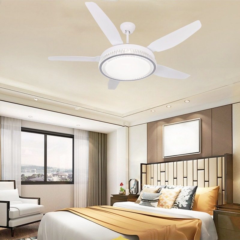 北欧变频客厅灯96W52寸餐厅风扇灯中山工厂吊扇灯电风扇可调光