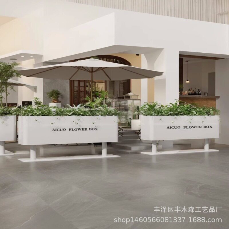 户外铁艺花箱隔断围栏