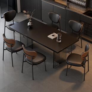 法莎9081形蒂托 托岩板餐全桌大小户型轻奢现代约压克力简悬浮长