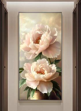 简约花卉入户ZBC749玄关装饰新画牡丹花025走廊尽2头挂画客厅过款