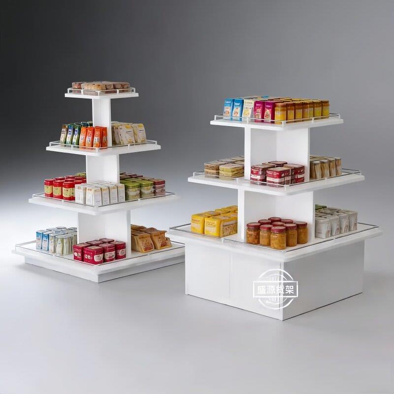 中岛超市货柜示架展示架流水台中岛展柜堆头展示架饮文具货料架