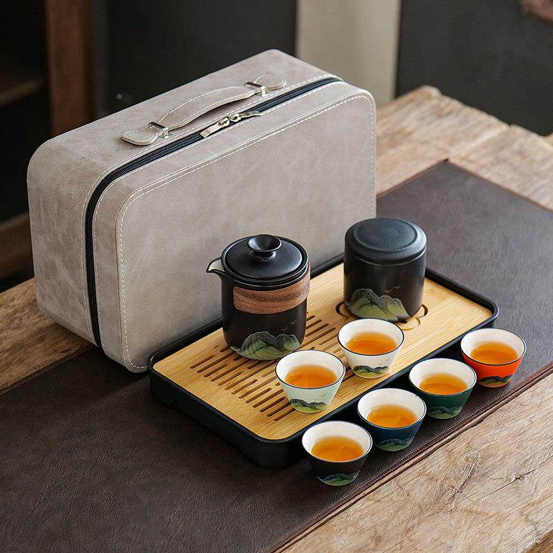 旅行功夫茶具快客杯小装一壶套一杯携单人可茶式户外陶瓷泡乐淘可