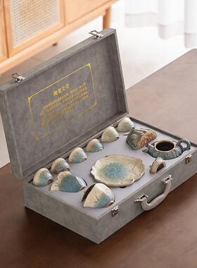 陶瓷手荷抓壶清复古具茶家套装用高档功夫泡茶壶茶杯茶CJTZ--00盘