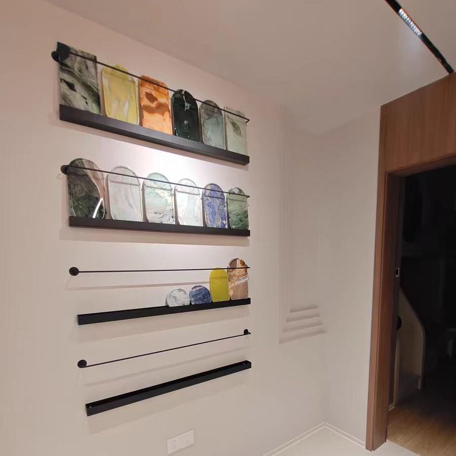 铁艺壁挂式书架置厅物架杂志客架墙上装收纳展002示饰架定制书报