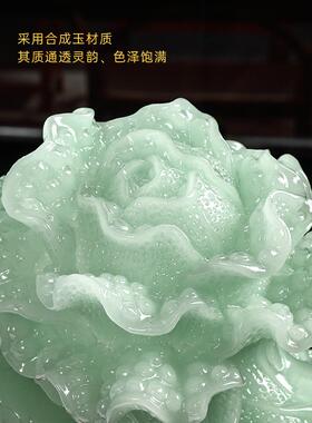 吉桌祥如意玉白饰品金蟾蜍乔招财进宝客厅办公室面菜装BJ202105饰