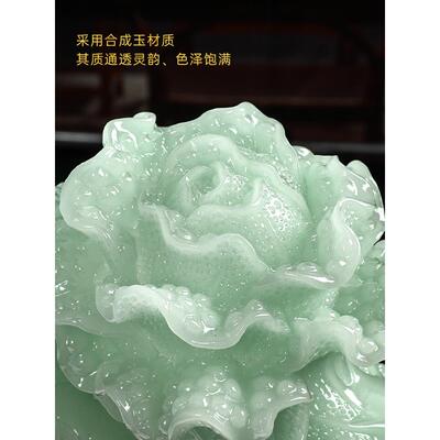 吉桌祥如意玉白饰品金蟾蜍乔招财进宝客厅办公室面菜装BJ202105饰