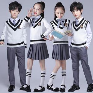 中小学生大合唱服装诗歌朗诵演出服儿童英伦风校服歌咏幼儿园园服