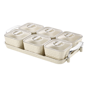 果盘客厅茶几家用水果盘六宫格小吃盘子轻奢高档摆放盘零食干果碟