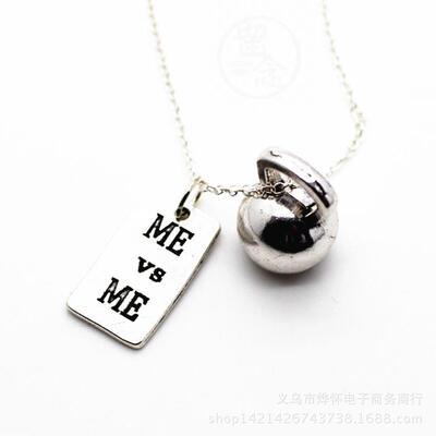 极速。Fashion jewelry dumbbell barbell Pendant Necklace me v