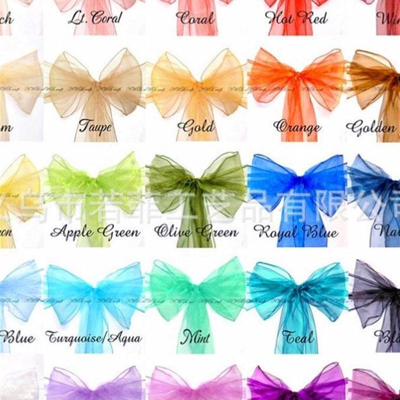 25个幼儿园毕业场地装饰椅背花椅背纱幼儿园椅子装饰蝴蝶结欧根纱