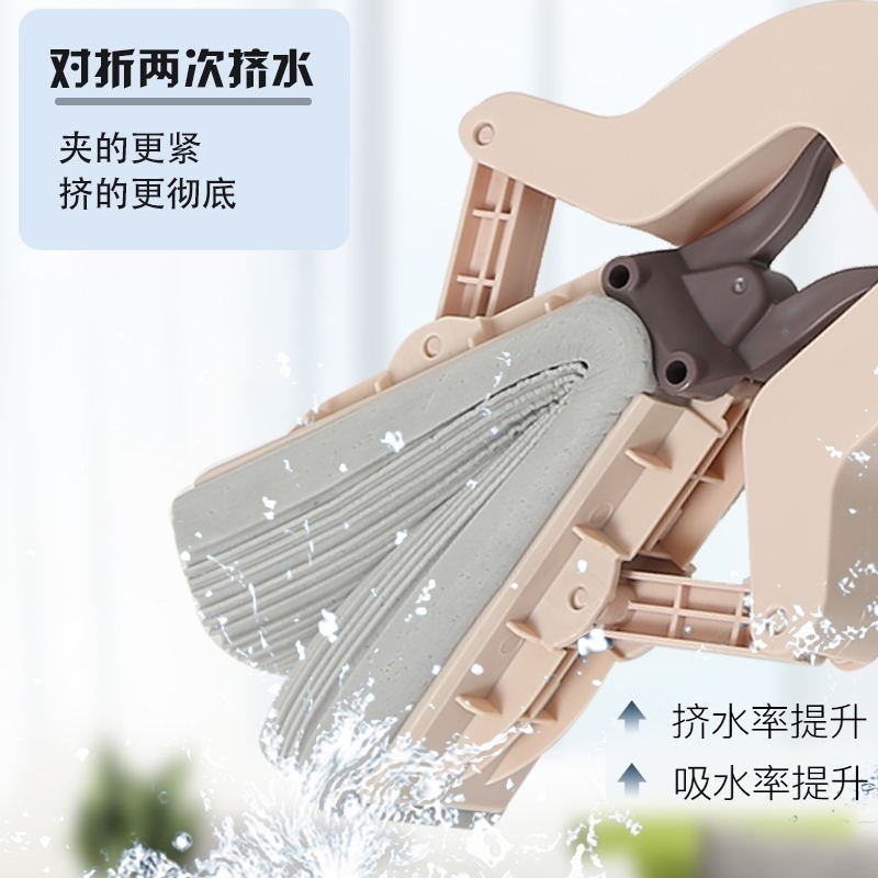 拖拔家用拖巴干湿拖怕拔地板托吧耙扒通用拖帕吸水脱靶扦推把步抱