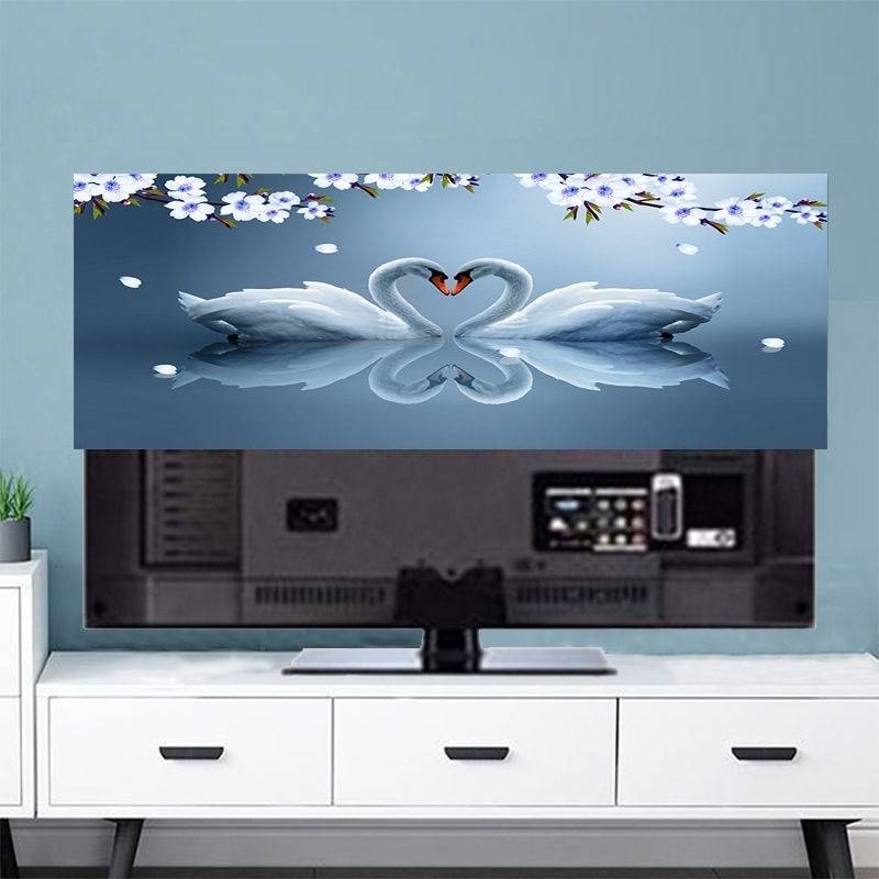 电视套防尘罩套挂式55英寸65液晶电视机防尘盖布电视布艺新款