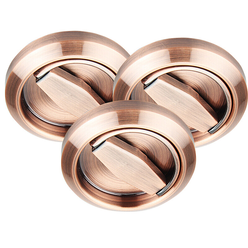 304不锈钢暗拉手背景墙门把手圆形明装拉环拉手过道门拉环拉手红