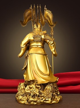 铜关公摆件关羽关二爷武财神人物铜像家居客厅供奉摆放开业礼品