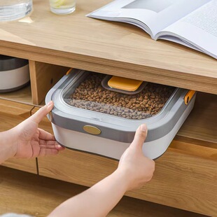 可折叠狗食桶厨房防霉防潮储粮桶按压式储米桶密封猫粮桶