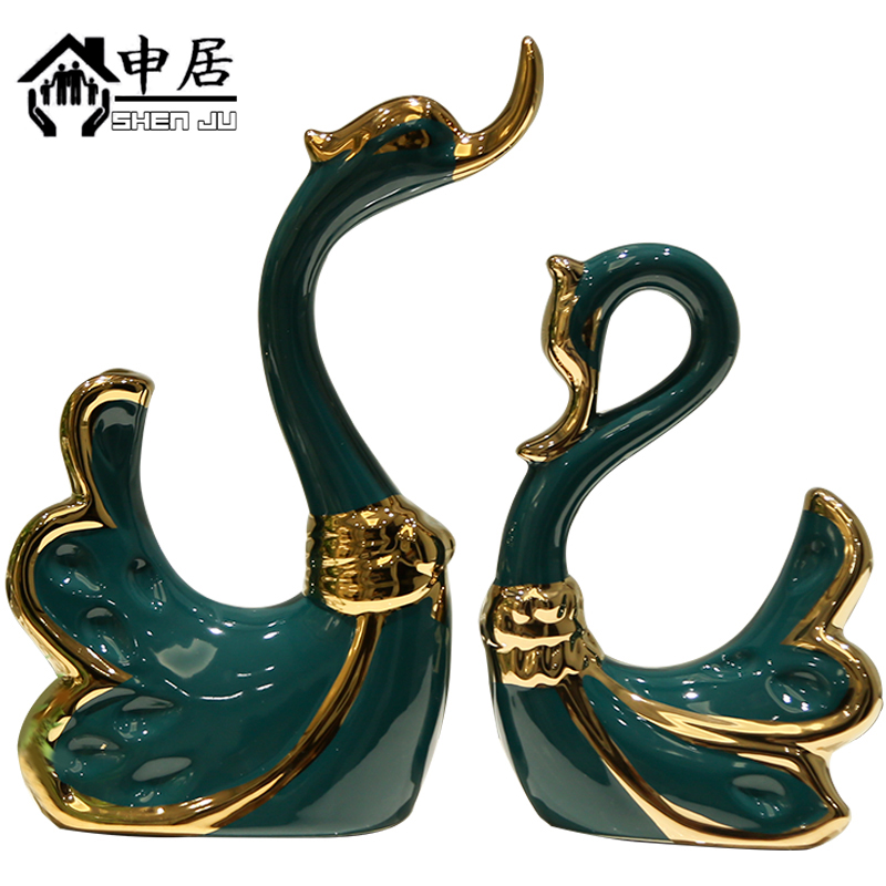 玄关装饰工艺礼品摆饰北欧欧式轻奢创意摆件家居饰品客厅电视柜酒