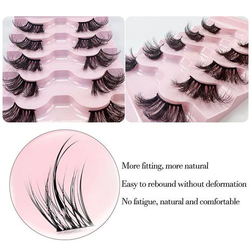 好货5 Pairs Half False Eyelashes Long Thick Fake Eye Lashes