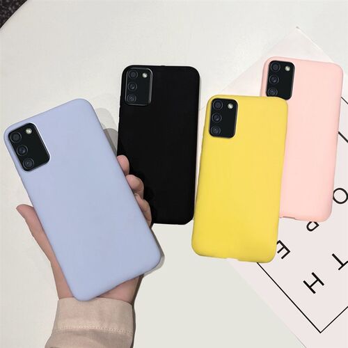 好货Liquid Silicone Case For Samsung A02s Case Cute Candy Co