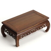 极速鸡翅木长方形木雕底座 实木质花瓶花盆佛像工艺品摆饰红木托