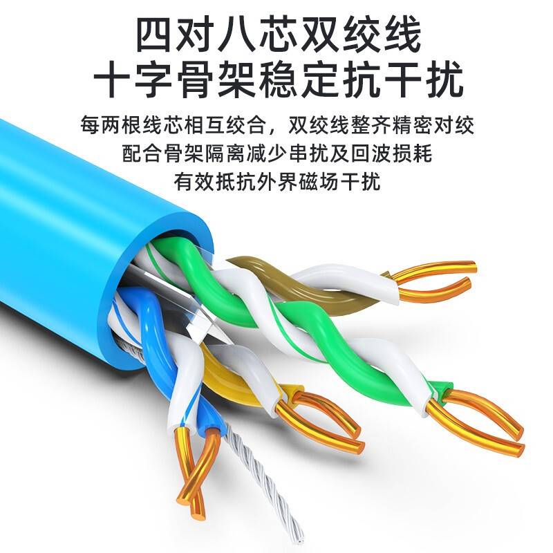 六类网线5家用cat6千兆无氧铜监控网路305米CSC5305E/CLC-5305B