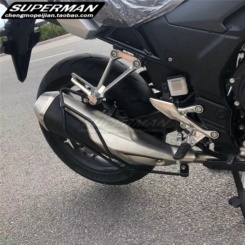 适用于本田CB400X CB400F排气防摔杠排气保险杠消声器护杠改装件