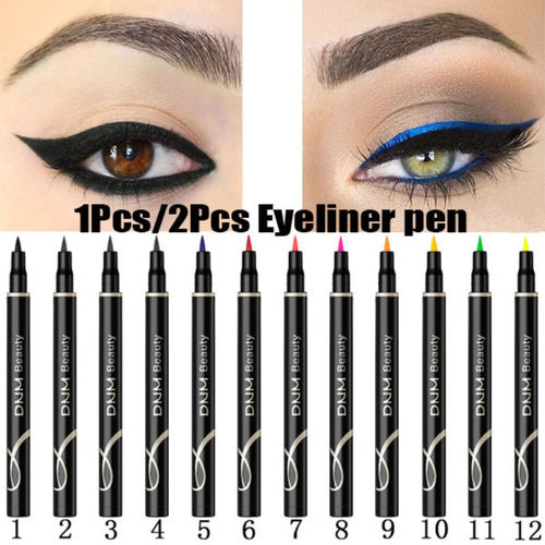 好货12 Colors Liquid Eyeliner Pen Liquid Colorful Eye Liner