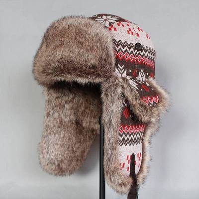 Winter Bomber Hat Women Russian Faux Fur apper Hat Men U