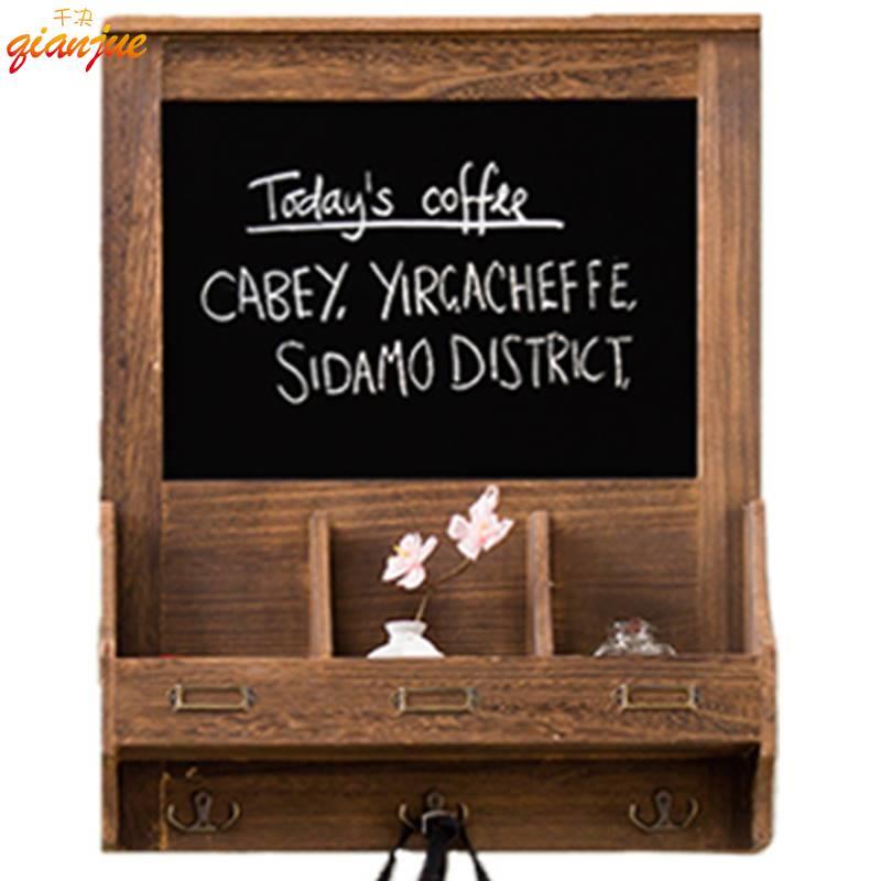 创意复古壁挂式花架小黑板广告牌家用电表箱遮挡板留言板悬挂墙上